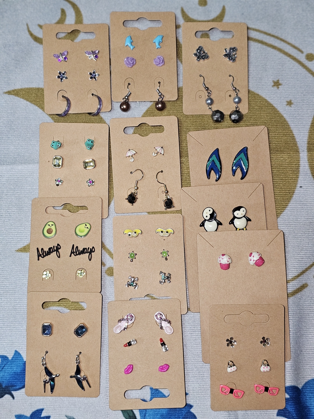 Assorted Cute Enamel & Stud Earring Set — Multi Color